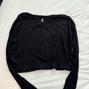 FREE PEOPLE LONG SLEEVE SHIRT OPEN BACK